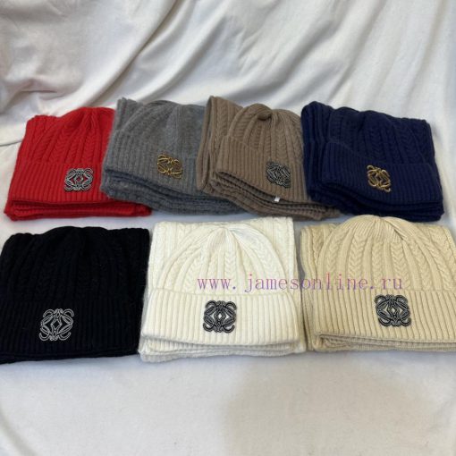 Lowew Luo Yi Wei set hat scarf set cashmere material official website new product warm and fbshmv2h5 - Image 2