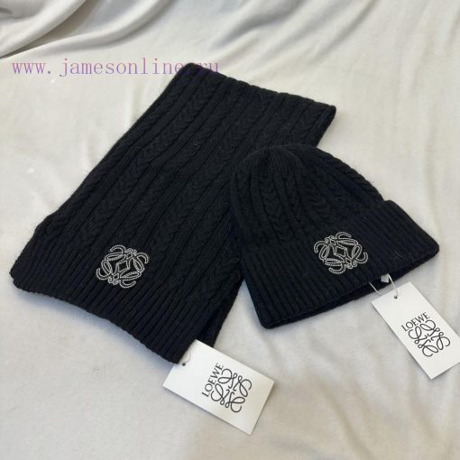 Lowew Luo Yi Wei set hat scarf set cashmere material official website new product warm and fbshmv2h5 - Image 3