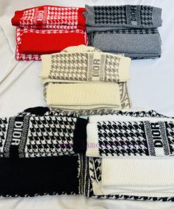 Dior Three Piece Set: Dior New Scarf, Hat, and Glove Set, 70% Cashmere, 30% Rabbit Hair Comp7gj6gidw