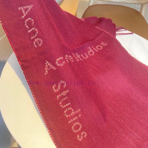 Acne fine spun wool unisex brand letter logo contrasting retro plaid fringe scarf 🧣 The smalp6d0t8z5 - Image 4