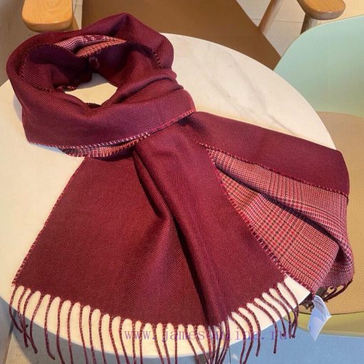 Acne fine spun wool unisex brand letter logo contrasting retro plaid fringe scarf 🧣 The smalp6d0t8z5 - Image 8
