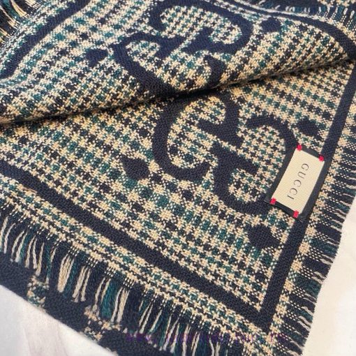 Gucci style lettersFabric woolSize 47 * 180Wool and silk scarf, decorated with oversized des4p5w7jb0 - Image 4