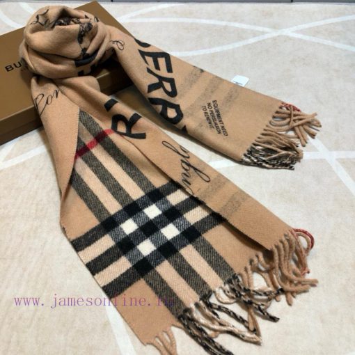 Burberry dual sided label printed cashmere scarf 🧣 Italian made scarf, made of soft cashmerehysixef0 - Image 5