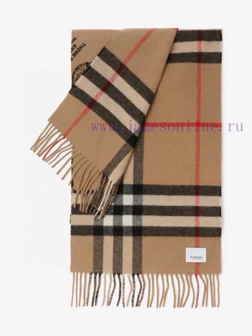 Burberry dual sided label printed cashmere scarf 🧣 Italian made scarf, made of soft cashmerehysixef0 - Image 9