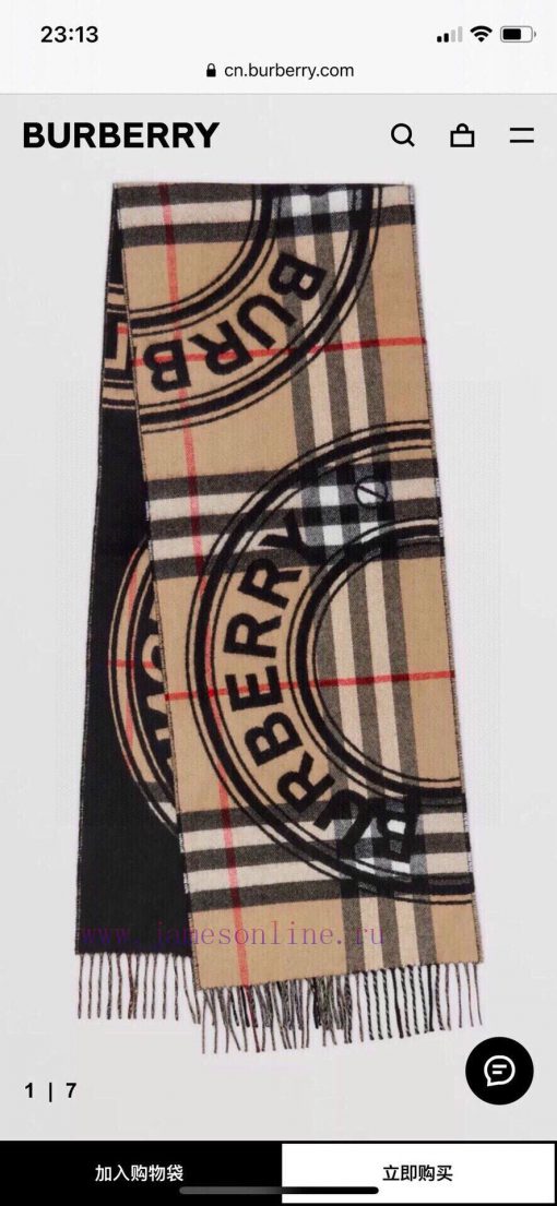 Bur Montage Printed Cashmere Scarf Latest Double sided Large Grid Pattern and Logo Pattern C5nbncrfu - Image 2