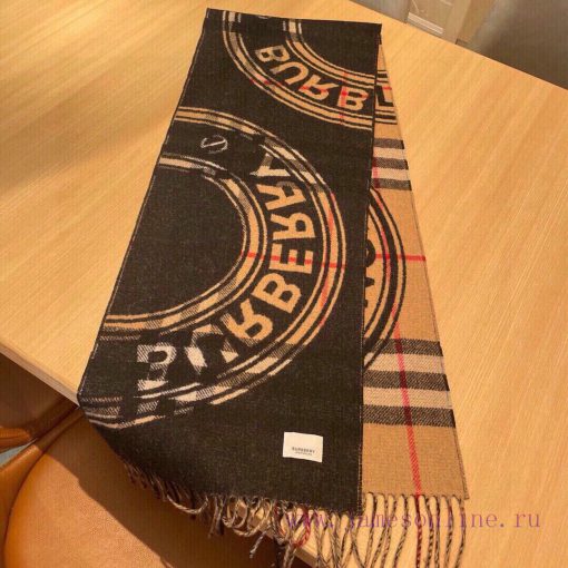 Bur Montage Printed Cashmere Scarf Latest Double sided Large Grid Pattern and Logo Pattern C5nbncrfu - Image 9