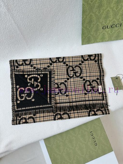 The synchronized double G jacquard double-sided shawl style is classic, elegant and fashionanp3fvgvq - Image 3