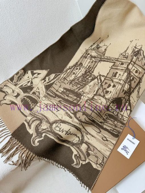 𝐁𝐔𝐑𝐁𝐄𝐑𝐑𝐘 Double sided shawl scarfThe most beautiful shawl, refined scarf, made of jacquard saxzek4th - Image 8