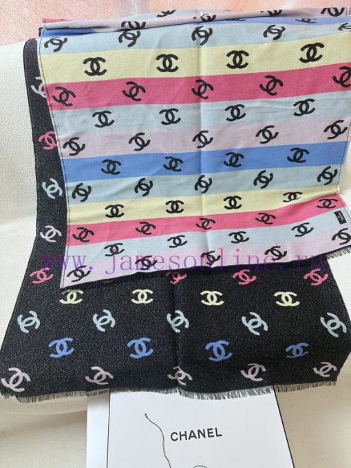 Ouyang Nana's Chanel 24C Rainbow Full Logo Scarf, Don't Miss the [Color] that You Love at a pl763jja - Image 5