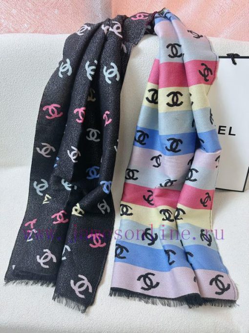 Ouyang Nana's Chanel 24C Rainbow Full Logo Scarf, Don't Miss the [Color] that You Love at a pl763jja - Image 8