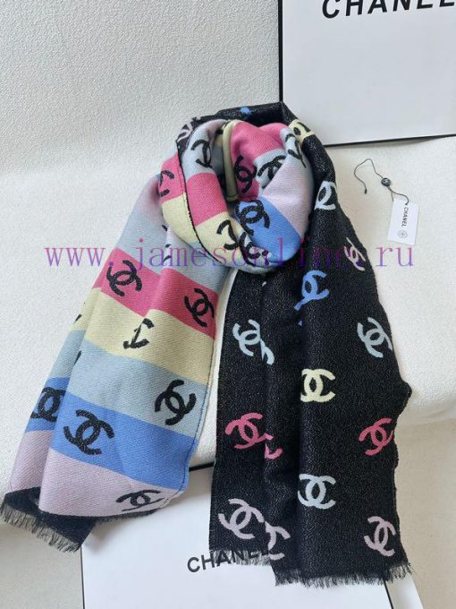 Ouyang Nana's Chanel 24C Rainbow Full Logo Scarf, Don't Miss the [Color] that You Love at a pl763jja - Image 9