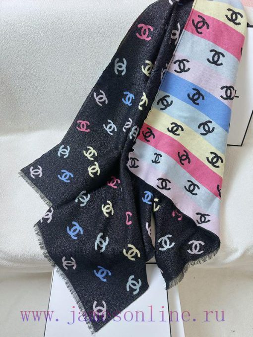 Ouyang Nana's Chanel 24C Rainbow Full Logo Scarf, Don't Miss the [Color] that You Love at a pl763jja - Image 10