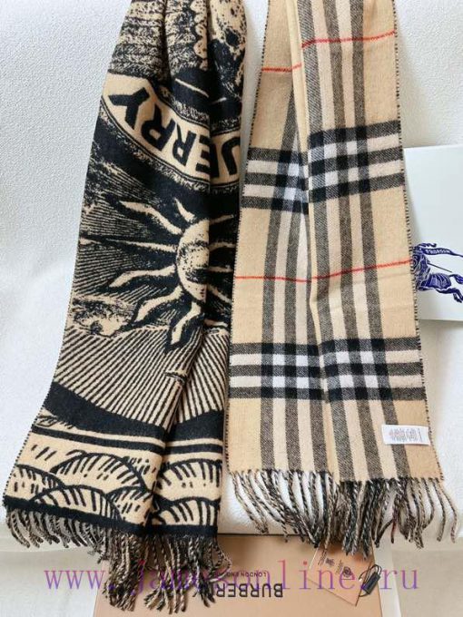 BURBERRY | Celestial Unicorn ScarfGrid patterned celestial body printed pure cashmere jacquad32hkpx9 - Image 10
