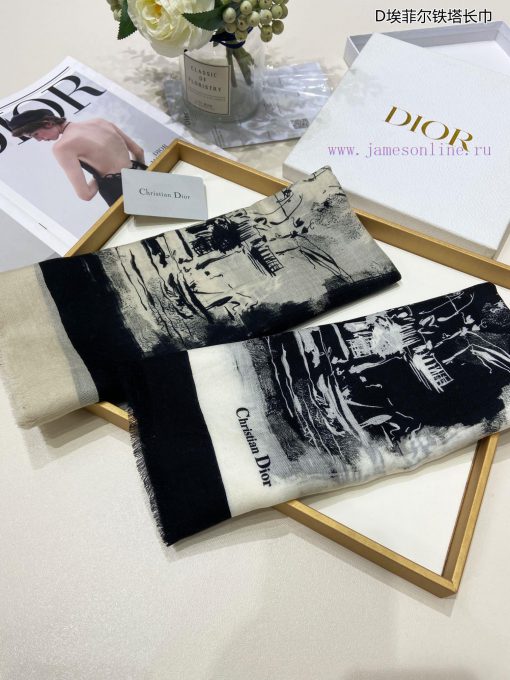 The new Dior cashmere scarf D Eiffel Tower scarf is recommended for VIP promotion. Be sure tawn55eec - Image 3