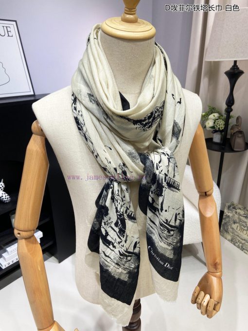 The new Dior cashmere scarf D Eiffel Tower scarf is recommended for VIP promotion. Be sure tawn55eec - Image 6
