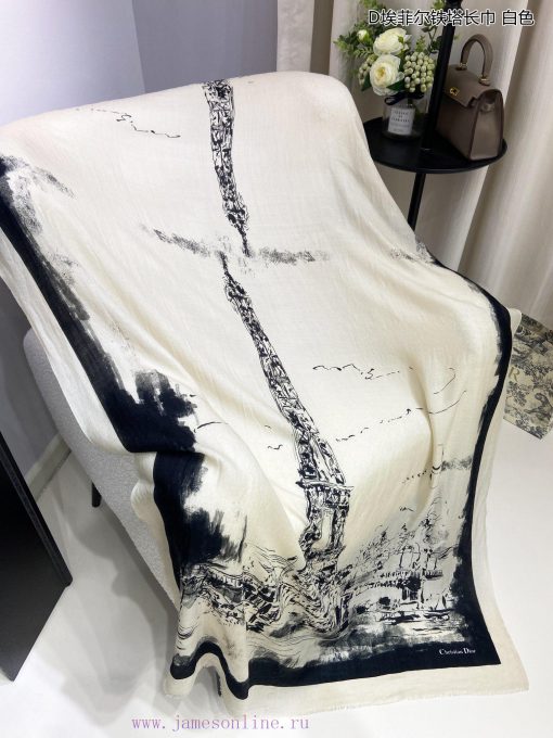 The new Dior cashmere scarf D Eiffel Tower scarf is recommended for VIP promotion. Be sure tawn55eec - Image 8