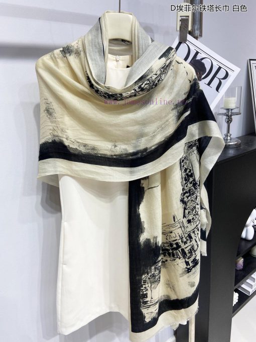The new Dior cashmere scarf D Eiffel Tower scarf is recommended for VIP promotion. Be sure tawn55eec - Image 12