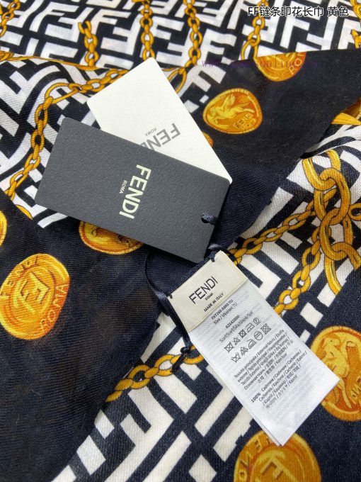 The new Fendi cashmere long scarf FF chain printed long scarf is highly recommended by VIPs.2ocmvg54 - Image 10