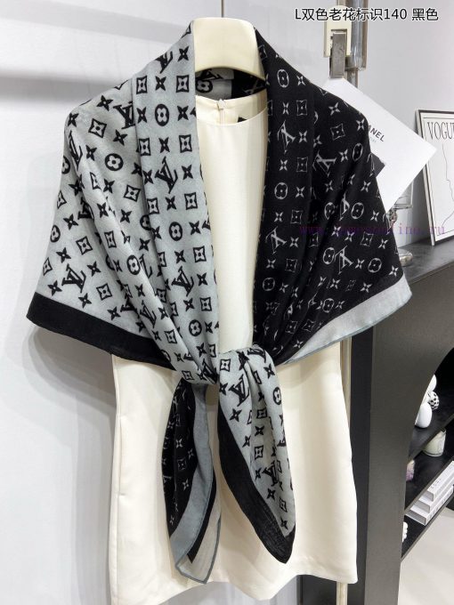 New Sincere Praise L Double Color Old Flower Logo 140 Cashmere Square Scarf, 2024 New Squared4yrcak3 - Image 11
