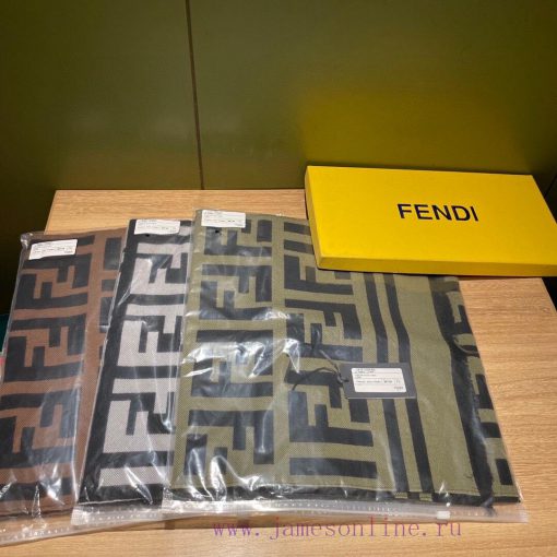 Top quality original Fendi FENDI2021 size 180 * 35cm material 95% wool 5% silk rectangular briedkm54 - Image 10