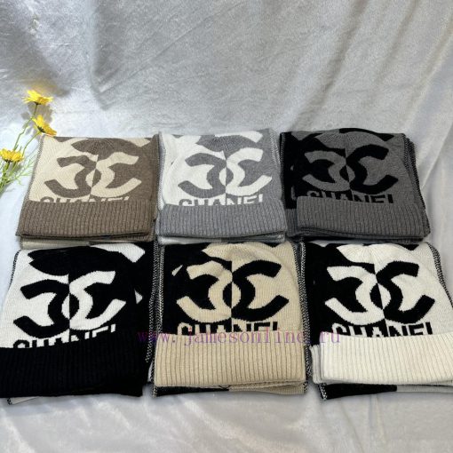 Chanel Hat and Scarf Set Made of Cashmere Material Official Website New Product Warm and Fasleq7a7f1