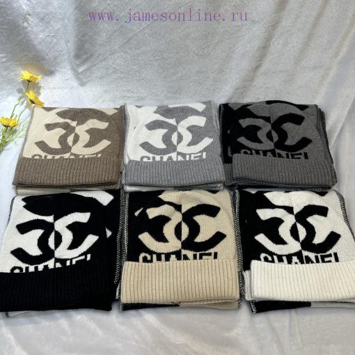 Chanel Hat and Scarf Set Made of Cashmere Material Official Website New Product Warm and Fasleq7a7f1 - Image 2