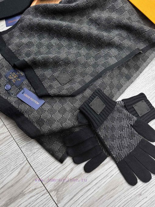 L's wool set hat scarf glove three piece set classic set hat warm and super comfortable~Wint2tzpq892 - Image 6