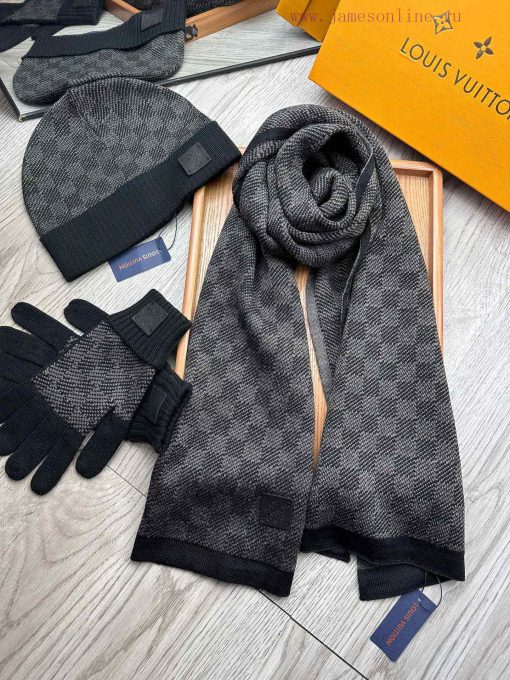 L's wool set hat scarf glove three piece set classic set hat warm and super comfortable~Wint2tzpq892 - Image 7