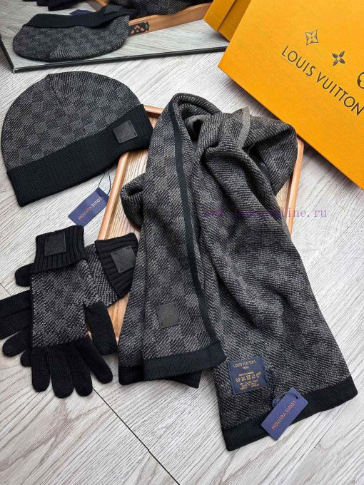 L's wool set hat scarf glove three piece set classic set hat warm and super comfortable~Wint2tzpq892 - Image 10