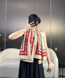 In 2024, Hermes double-sided top velvet scarves in the same color will be synchronized with fijzzv4q