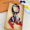 Louis Vuitton100% mulberry silk silk crepe satin versatile small square scarf, with an elegao6nynfh3