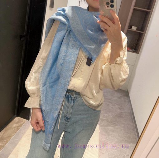 The new L V 2024 shawl looks like a beloved pair of jeans with a unique texture that has beek1nfb5ys