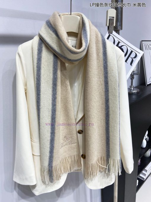 LP premium original single LP contrasting striped knitted long scarf ️ High end product ️ Helwgy0phv - Image 8