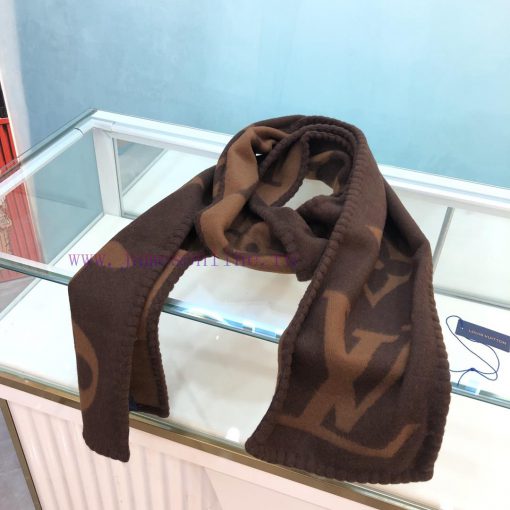 Coffee colorThe donkey brand Sweet Dreams scarf features a large Monogram jacquard weave on 812yrocg - Image 8