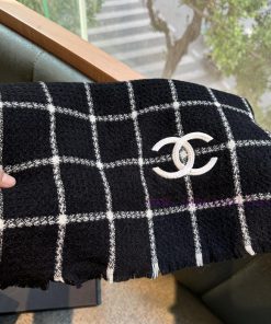 CHA Chanel Autumn/Winter New Product Cashmere Lightweight Shrink Scarf selects high-quality fc628he2
