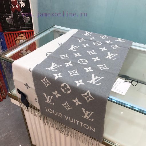 Double Eleven - LV Louis VuittonMen's official image, grey All About Monogram scarf eye-catc7o2jnhg7 - Image 16