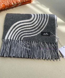 Double Eleven H Double sided Music Score ScarfThe original double-sided color woven label isw3af1r01