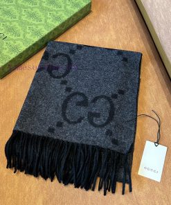 𝐆𝐮𝐜𝐜𝐢 New Big G Double sided Cashmere Scarf Coffee ColorSize45 * 200cm 100% cashmereG Home'silo0o687