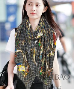 GG Cashmere Long Scarf ️ GG Animal Flower Long Scarf Highly recommends a heavyweight importeu58bnp22
