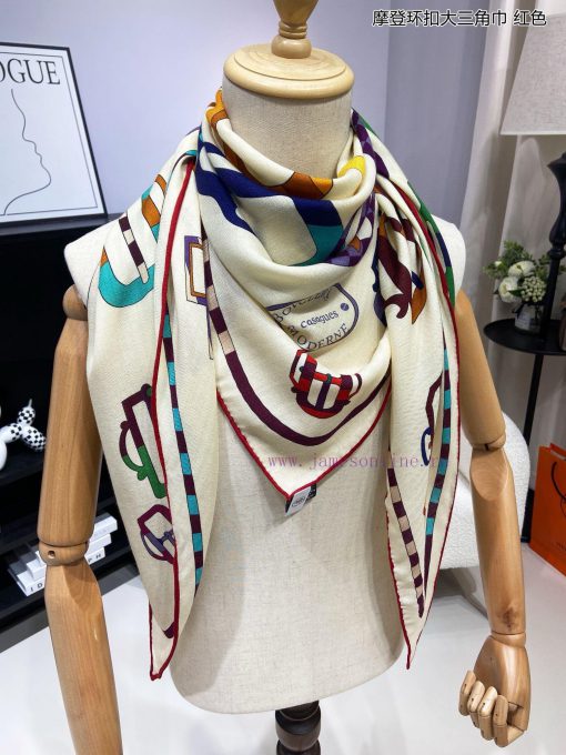 Newly released top of the line H Home modern buckle large triangle scarf multifunctional trif770zi1t - Image 8