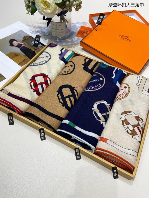 Newly released top of the line H Home modern buckle large triangle scarf multifunctional trixfcds5jg - Image 3