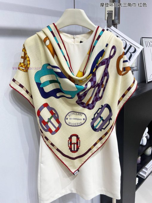 Newly released top of the line H Home modern buckle large triangle scarf multifunctional trif770zi1t - Image 10