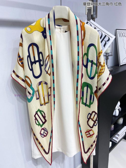 Newly released top of the line H Home modern buckle large triangle scarf multifunctional trif770zi1t - Image 23