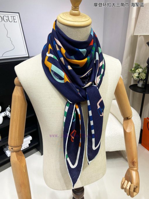 Newly released top of the line H Home modern buckle large triangle scarf multifunctional tri2cx1t219 - Image 19