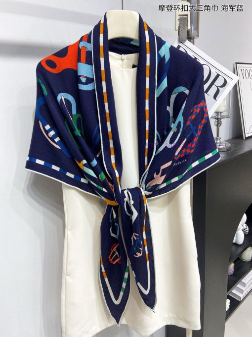 Newly released top of the line H Home modern buckle large triangle scarf multifunctional tri2cx1t219 - Image 21