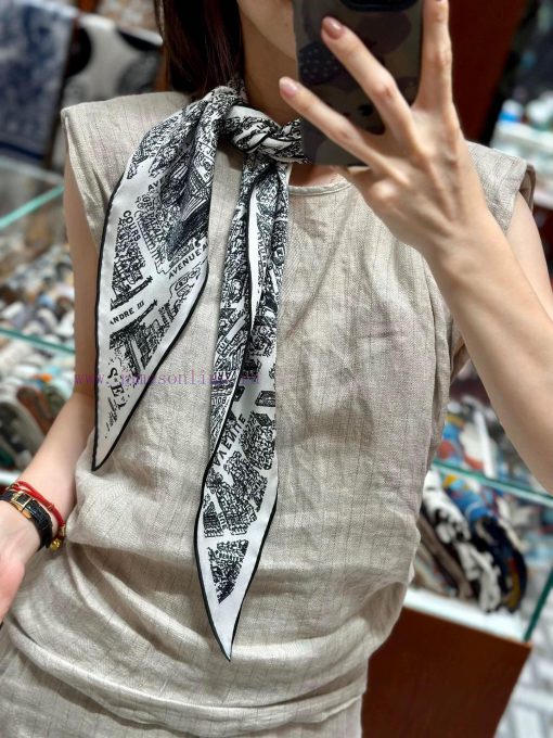 New D Home D Paris Map Diamond Scarf with Exquisite Handmade Roll Multi functional Accessoriammu5np3 - Image 2