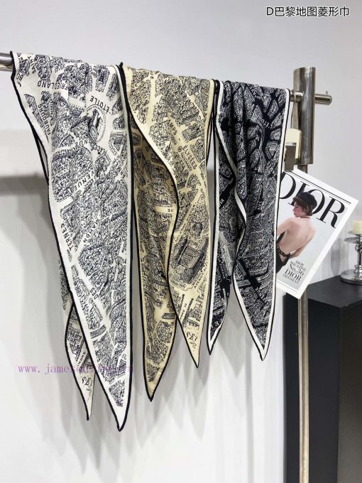 New D Home D Paris Map Diamond Scarf with Exquisite Handmade Roll Multi functional Accessoriruovagi0 - Image 4