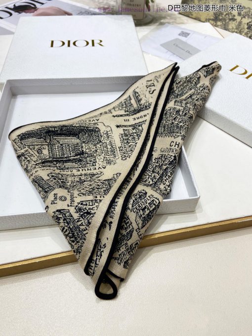 New D Home D Paris Map Diamond Scarf with Exquisite Handmade Roll Multi functional Accessori4tretulj - Image 6
