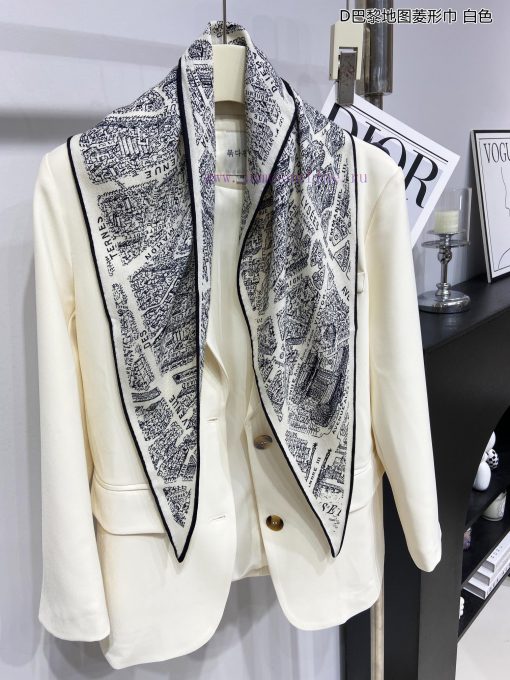New D Home D Paris Map Diamond Scarf with Exquisite Handmade Roll Multi functional Accessoriammu5np3 - Image 11