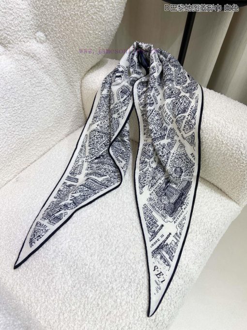 New D Home D Paris Map Diamond Scarf with Exquisite Handmade Roll Multi functional Accessoriammu5np3 - Image 13